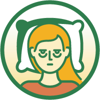 Illustration of poor sleep